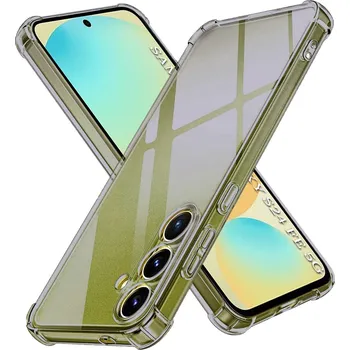 Pouzdro na mobilní telefon Techsuit nárazuvzdorný průhledný silikon Samsung Galaxy S24 FE kouřově černá
