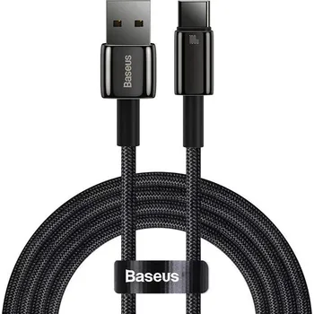 Náhradní díl pro mobilní telefon Baseus Data Cable Tungsten Gold USB na Type-C Super Fast Charge 100W 2m černý