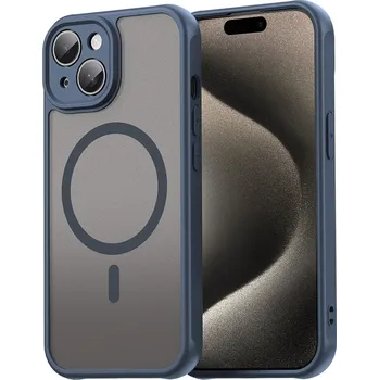 Pouzdro na mobilní telefon Techsuit HaloFrost II MagSafe pro iPhone 15 námořnická modrá