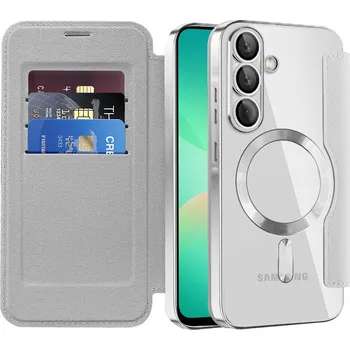 Pouzdro na mobilní telefon Pouzdro na knihu Techsuit SmartMag pro Samsung Galaxy A26 5G šedé