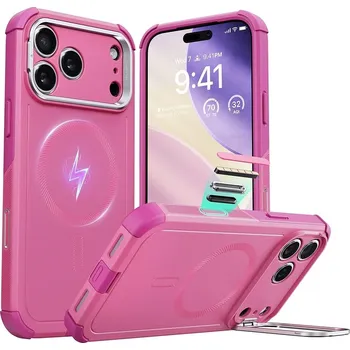 Pouzdro na mobilní telefon ESR Cyber Armor Kickstand pro iPhone 17 Pro růžová