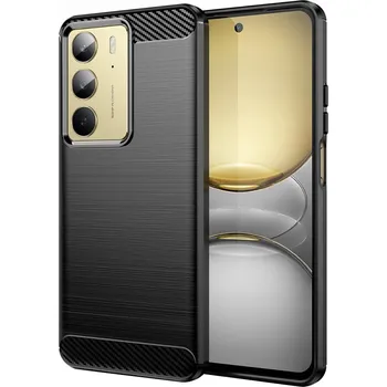 Pouzdro na mobilní telefon Techsuit Carbon Silicone pro Realme C75 Realme 14x černá