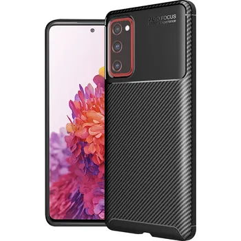 Pouzdro na mobilní telefon Techsuit CarbonFiber kryt Samsung Galaxy S20 FE 5G Black