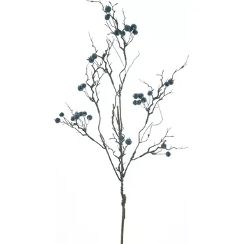 umělá květina umělá větev, Borůvková větev modrá 88 cm