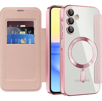 Pouzdro na mobilní telefon Techsuit SmartMag knížkové pouzdro Samsung Galaxy A15 4G / A15 5G růžové