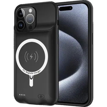 Pouzdro na mobilní telefon Techsuit Power Pro MagSafe Bateriové pouzdro iPhone 15 Pro 7000mAh Černá