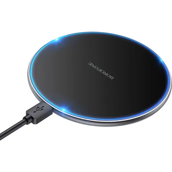 Borofone Wireless Charger Pro BQ3 15W rychlé nabíjení s kabelem Type-C černá