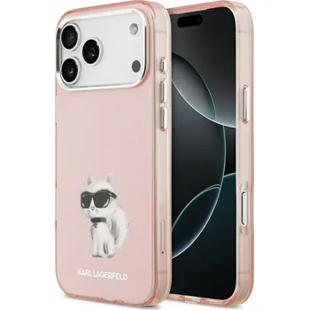 Karl Lagerfeld IML Aquarelle Choupette & Logo MagSafe iPhone 17 Pro růžová