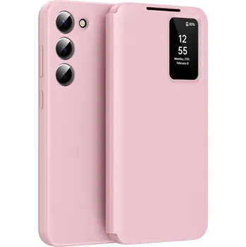 Pouzdro na mobilní telefon Techsuit SmartView Series pro Samsung Galaxy S23 Plus růžová