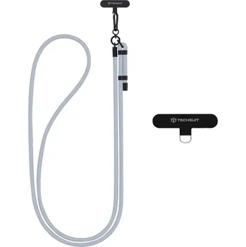 Techsuit Rope Crossbody Strap RCS1-18 pro telefony karabina nylon šedý