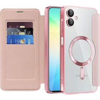 Pouzdro na mobilní telefon Pouzdro na knihu Techsuit SmartMag pro Samsung Galaxy A06 růžové