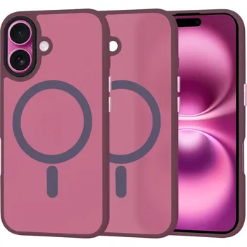 Pouzdro na mobilní telefon Techsuit HaloFrost MagSafe Series iPhone 16 Plus Bordeaux