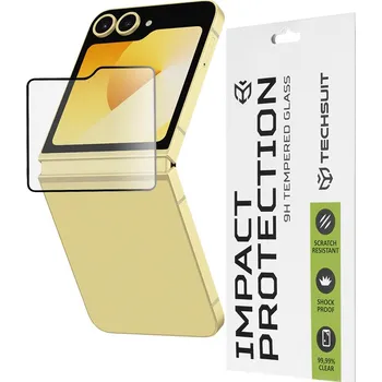 Ochranné sklo Techsuit 111D na vnější displej Samsung Galaxy Z Flip6/Flip7 FE černé