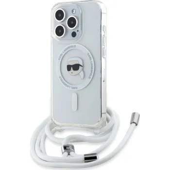 Karl Lagerfeld IML Crossbody MagSafe iPhone 16 Pro průhledný Karl Head