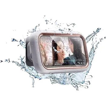 Techsuit Držák telefonu LC-999 Nástěnný box vodotěsný pro 4-7 palcové telefony zlatá bílá