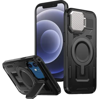 Pouzdro na mobilní telefon Techsuit CamVault MagSafe pro iPhone 12 iPhone 12 Pro černý