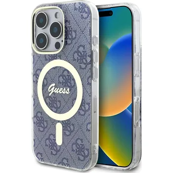 Pouzdro na mobilní telefon Guess IML 4G MagSafe iPhone 16 Pro Max modré