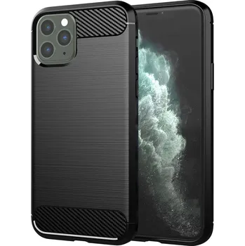 Pouzdro na mobilní telefon Techsuit Karbon Silikon iPhone 11 Pro Max Černý