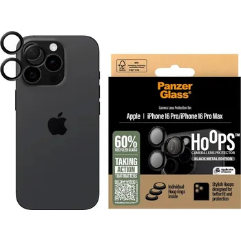 PanzerGlass Hoops ochrana čočky fotoaparátu iPhone 16 Pro/Pro Max černá