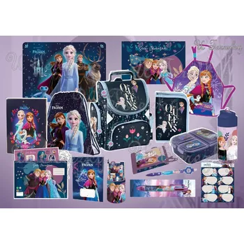 Zvýhodněná školní sada Frozen aktovka batoh Queens set 16 ks 90758/016/01