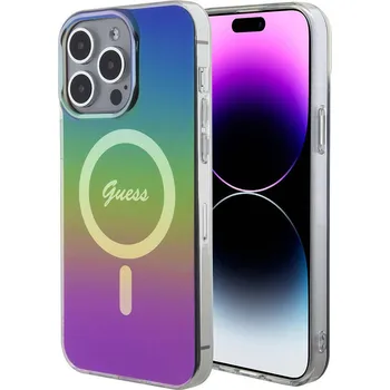 Pouzdro na mobilní telefon Guess IML Iridescent MagSafe GUHMP15LHITSK iPhone 15 Pro duhová