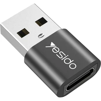 Datové redukce Yesido OTG Adaptér GS09 USB na Type-C Plug Play 5Gbps Černý