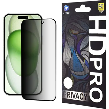 Lito HD PRO Soukromí iPhone 15 Plus Černá