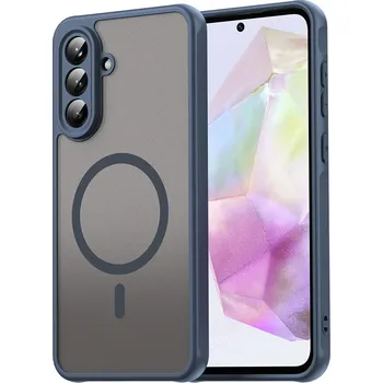 Pouzdro na mobilní telefon Techsuit HaloFrost II MagSafe pro Samsung Galaxy A36 5G tmavě modrá