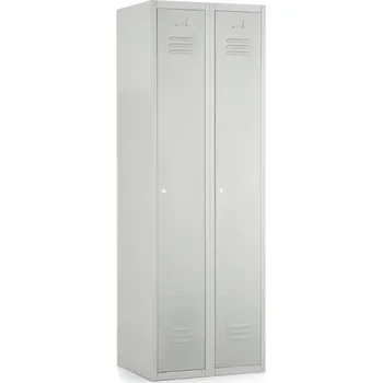 Šatní skříň Kovová šatní skříňka 60, cylindrický zámek Barva dveří: šedá RAL 7035