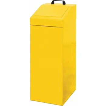 Odpadkový koš Odpadkové koše na třídění, 100 litrů, kovové s klapou Barva: žlutá