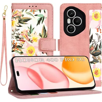 Pouzdro na mobilní telefon Techsuit FlipCraft Honor 400 Pro v růžové barvě