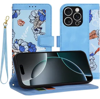 Pouzdro na mobilní telefon Techsuit FlipCraft iPhone 16 Pro v zářivě modré barvě