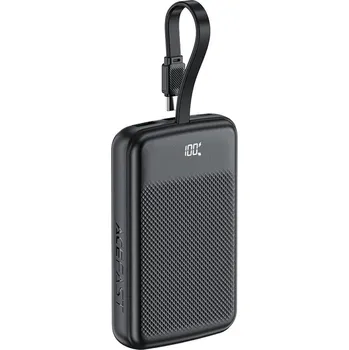 Powerbanka Acefast Power Bank M13-10000 s vestavěným kabelem 10000mAh černá