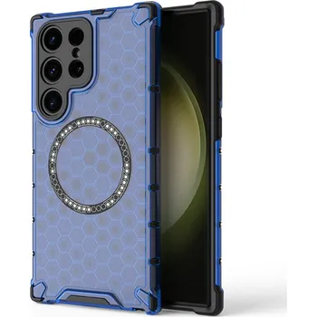 Pouzdro na mobilní telefon Techsuit HoneyComb Shield MagSafe pro Samsung Galaxy S25 Ultra modrá