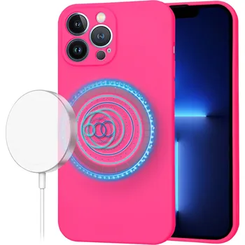 Pouzdro na mobilní telefon Techsuit SoftFlex MagSafe pro iPhone 13 Pro Max růžová