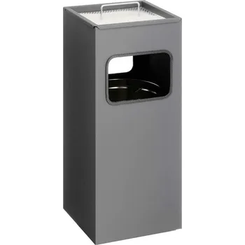 Odpadkový koš Durable 3331, odpadkový koš kovový čtvercový s popelníkem Barva: Antracitová