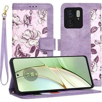 Pouzdro na mobilní telefon Techsuit FlipCraft pouzdro Motorola Edge40 tajemná fialová