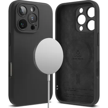 Pouzdro na mobilní telefon Ringke Silicone Magnetic MagSafe pro iPhone 16 Pro Max černý