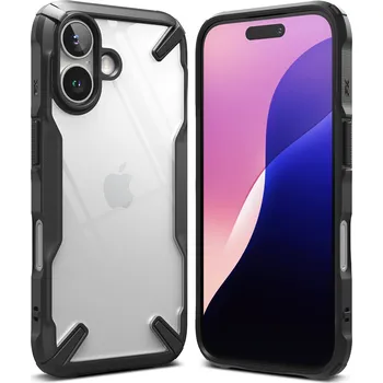 Pouzdro na mobilní telefon Ringke Fusion X pouzdro pro iPhone 16 Plus černé