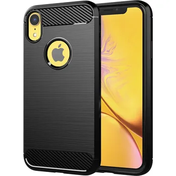 Pouzdro na mobilní telefon Techsuit Karbon Silikon iPhone XR Černý