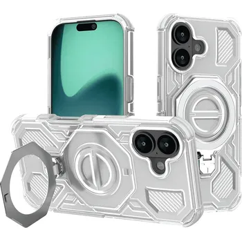 Pouzdro na mobilní telefon Techsuit Carbon Shield PRO pro iPhone 16 bílý průhledný