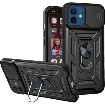 Pouzdro na mobilní telefon Techsuit CamShield řada iPhone 12 iPhone 12 Pro černá