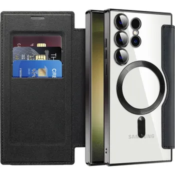 Pouzdro na mobilní telefon Pouzdro na knihu Techsuit SmartMag pro Samsung Galaxy S23 Ultra černé