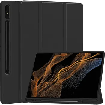 Techsuit Flex Trifold s držákem pera Samsung Galaxy Tab S8 Ultra Černá