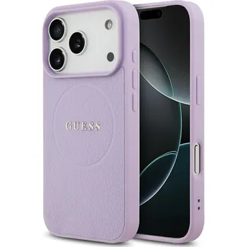 Pouzdro na mobilní telefon Guess Grained Gold Ring MagSafe GUHMP17LPGHSMMU iPhone 17 Pro fialová