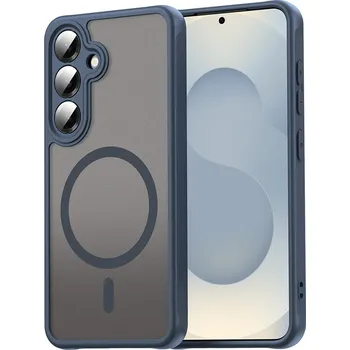 Pouzdro na mobilní telefon Techsuit HaloFrost II MagSafe Samsung Galaxy S25 FE tmavě modrá