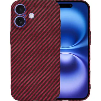 Pouzdro na mobilní telefon Techsuit Carbonite FiberShell iPhone 16 Red