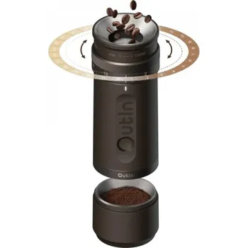 Kávovar Outin Fino Portable Electric Espresso Coffee Grinder - elektrický mlýnek - Hnědý