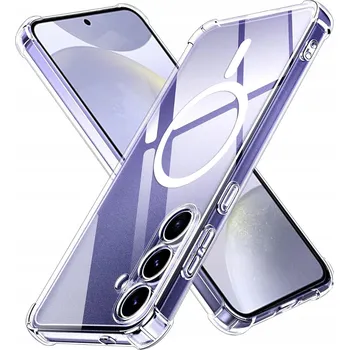 Pouzdro na mobilní telefon Techsuit Shockproof průhledný silikonový MagSafe pro Samsung Galaxy S24 Plus průhledný