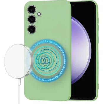 Pouzdro na mobilní telefon Techsuit SoftFlex MagSafe pro Samsung Galaxy S23 FE v mátově zelené